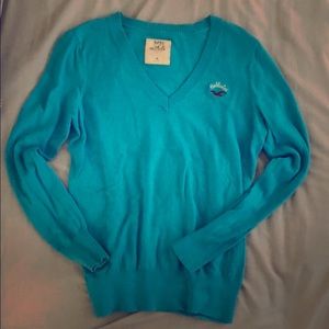 Hollister Teal Long Sleeve Sweater, Size M